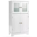 Costway Bathroom Floor Storage Cabinet Kitchen Cupboard w/Doors&Adjustable Shelf