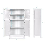 Mobiletto da pavimento per bagno/cucina Costway con ante e ripiano regolabile