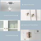 Mobiletto da pavimento per bagno/cucina Costway con ante e ripiano regolabile