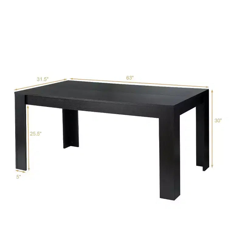 Costway 63'' Tavolo da Pranzo Rettangolare Moderno da Cucina per 6 Persone Mobili per la Casa