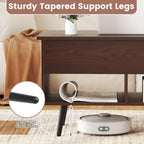 Tavolino da caffè Costway 31,5'' con piano sollevabile, moderno, con scomparto nascosto e gambe in legno per la casa