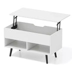 Tavolino da caffè Costway 31,5'' con piano sollevabile, moderno, con scomparto nascosto e gambe in legno per la casa