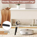 Tavolino da caffè Costway 31,5'' con piano sollevabile, moderno, con scomparto nascosto e gambe in legno per la casa