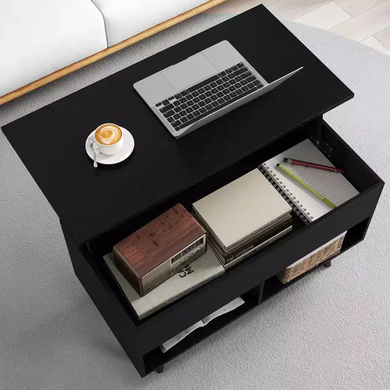 Costway 31.5'' Lift Top CoffeeTable ModernTable W/ Hidden Compartment&Wood Legs For Home