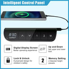 Scrivania Elettrica Regolabile in Altezza Costway 48'' con Pannello di Controllo e Porta USB Rustico/Noce