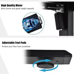 Scrivania Elettrica Regolabile in Altezza Costway 48'' con Pannello di Controllo e Porta USB Rustico/Noce