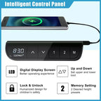 Scrivania Elettrica Regolabile in Altezza Costway 48'' con Pannello di Controllo e Porta USB Rustico/Noce