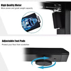 Scrivania Elettrica Regolabile in Altezza Costway 48'' con Pannello di Controllo e Porta USB Rustico/Noce