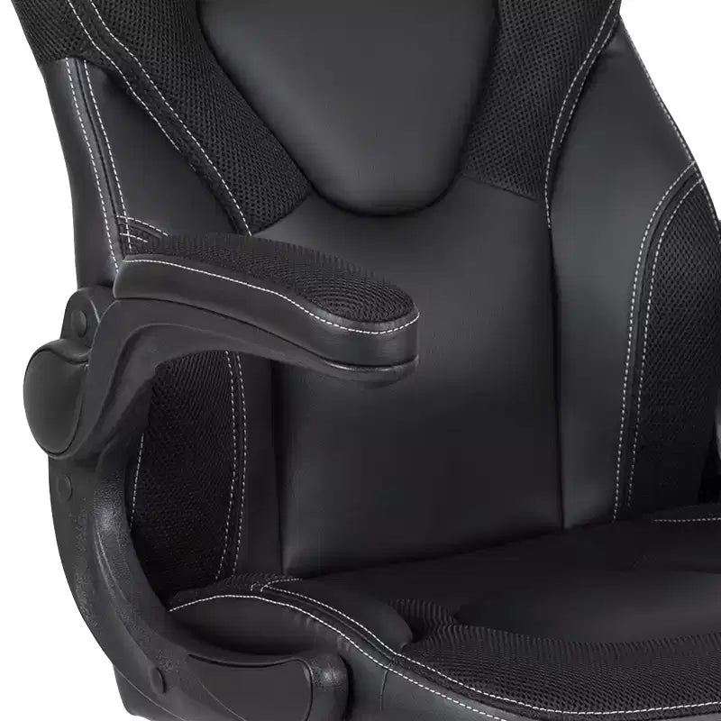 Sedia da gaming BlackArc High Back con rivestimento in similpelle, sedile girevole regolabile in altezza e braccioli imbottiti ribaltabili