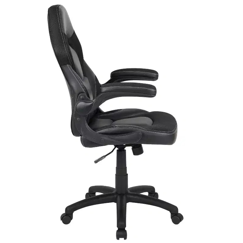 Sedia da gaming BlackArc High Back con rivestimento in similpelle, sedile girevole regolabile in altezza e braccioli imbottiti ribaltabili
