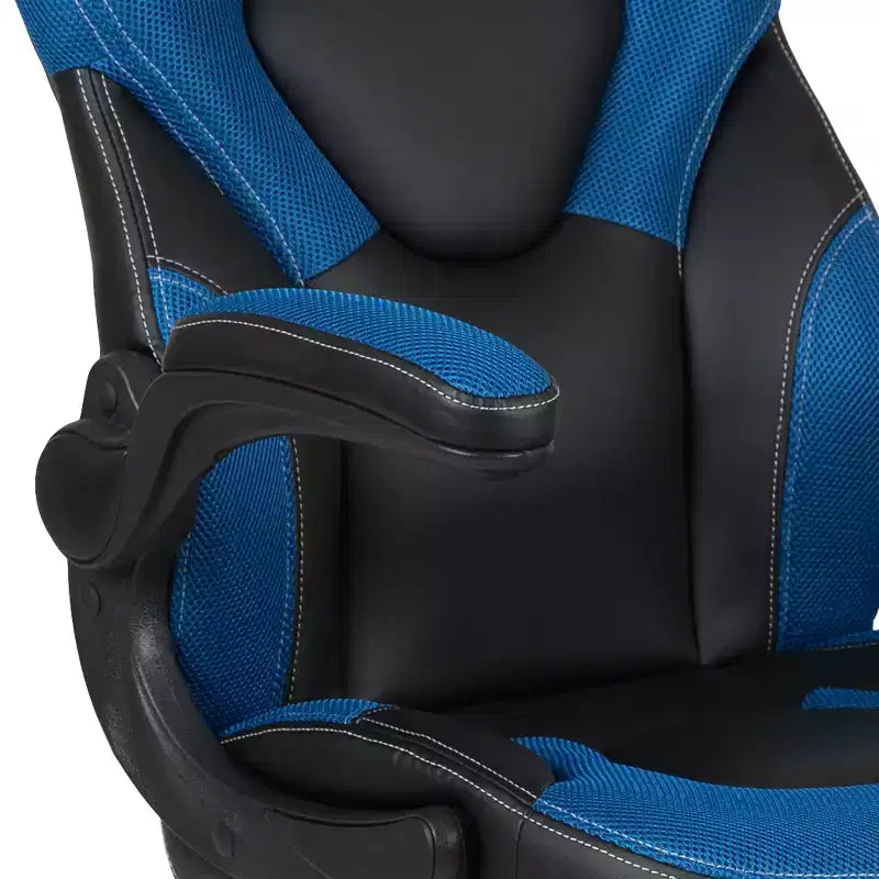 Sedia da gaming BlackArc High Back con rivestimento in similpelle, sedile girevole regolabile in altezza e braccioli imbottiti ribaltabili