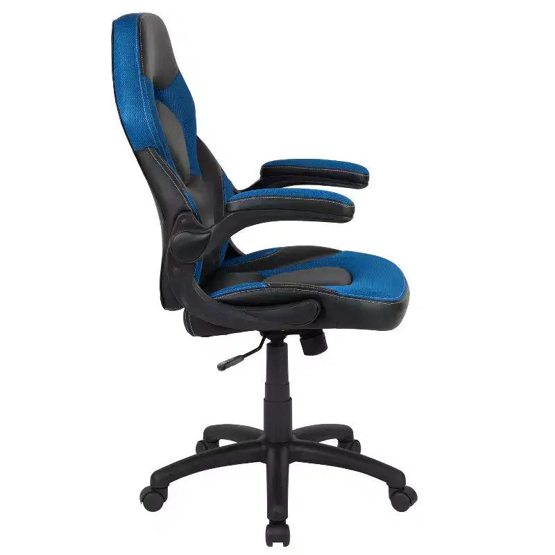 Sedia da gaming BlackArc High Back con rivestimento in similpelle, sedile girevole regolabile in altezza e braccioli imbottiti ribaltabili