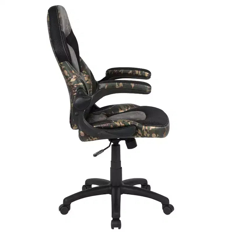 Sedia da gaming BlackArc High Back con rivestimento in similpelle, sedile girevole regolabile in altezza e braccioli imbottiti ribaltabili