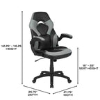 Sedia da gaming BlackArc High Back con rivestimento in similpelle, sedile girevole regolabile in altezza e braccioli imbottiti ribaltabili
