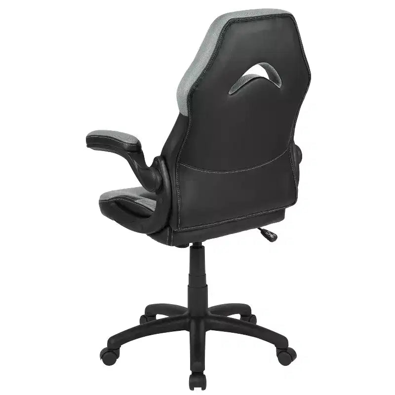 Sedia da gaming BlackArc High Back con rivestimento in similpelle, sedile girevole regolabile in altezza e braccioli imbottiti ribaltabili