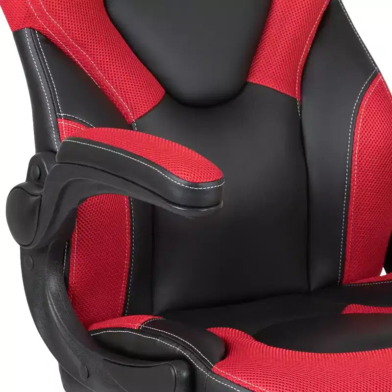 Sedia da gaming BlackArc High Back con rivestimento in similpelle, sedile girevole regolabile in altezza e braccioli imbottiti ribaltabili