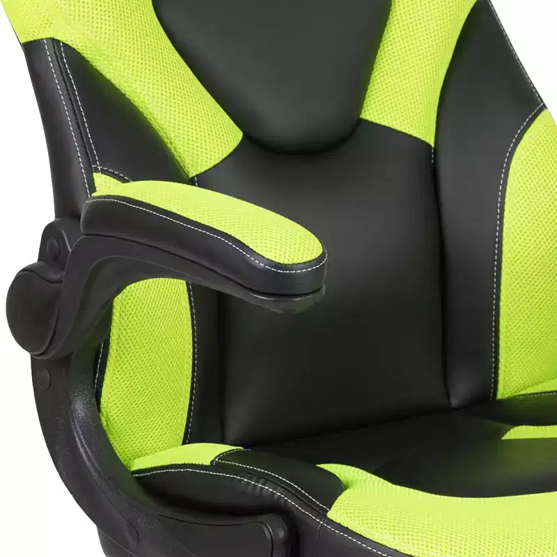 Sedia da gaming BlackArc High Back con rivestimento in similpelle, sedile girevole regolabile in altezza e braccioli imbottiti ribaltabili