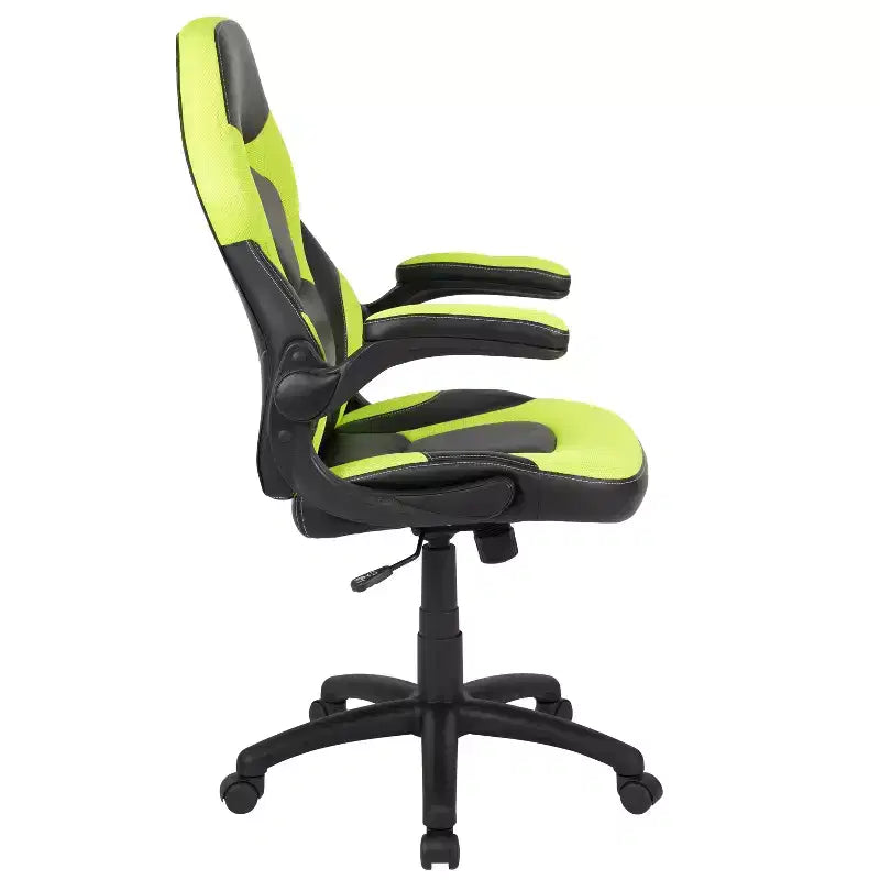 Sedia da gaming BlackArc High Back con rivestimento in similpelle, sedile girevole regolabile in altezza e braccioli imbottiti ribaltabili