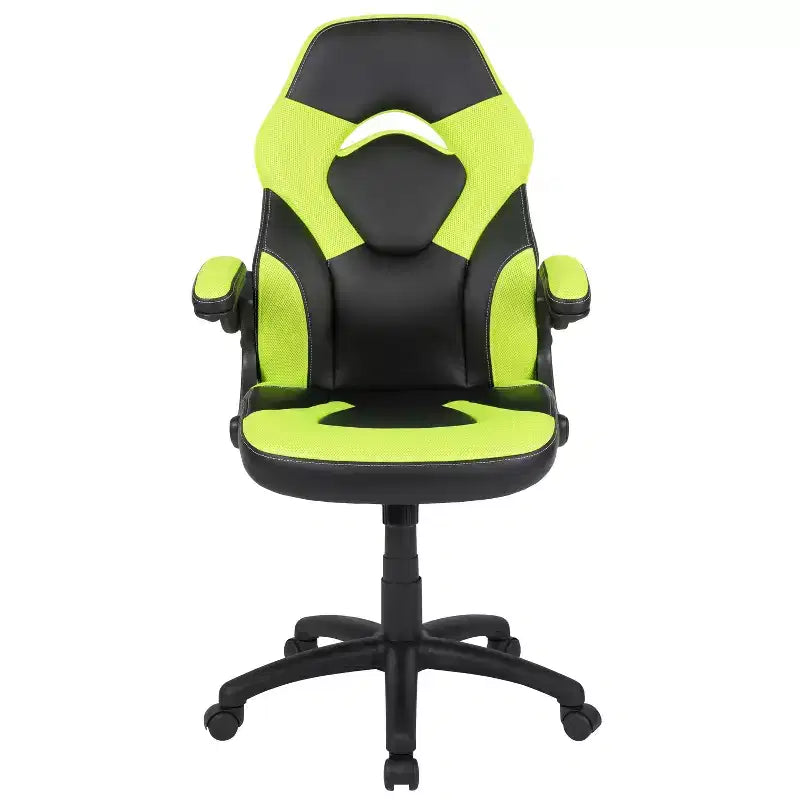 Sedia da gaming BlackArc High Back con rivestimento in similpelle, sedile girevole regolabile in altezza e braccioli imbottiti ribaltabili