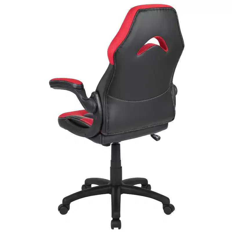 Sedia da gaming BlackArc High Back con rivestimento in similpelle, sedile girevole regolabile in altezza e braccioli imbottiti ribaltabili