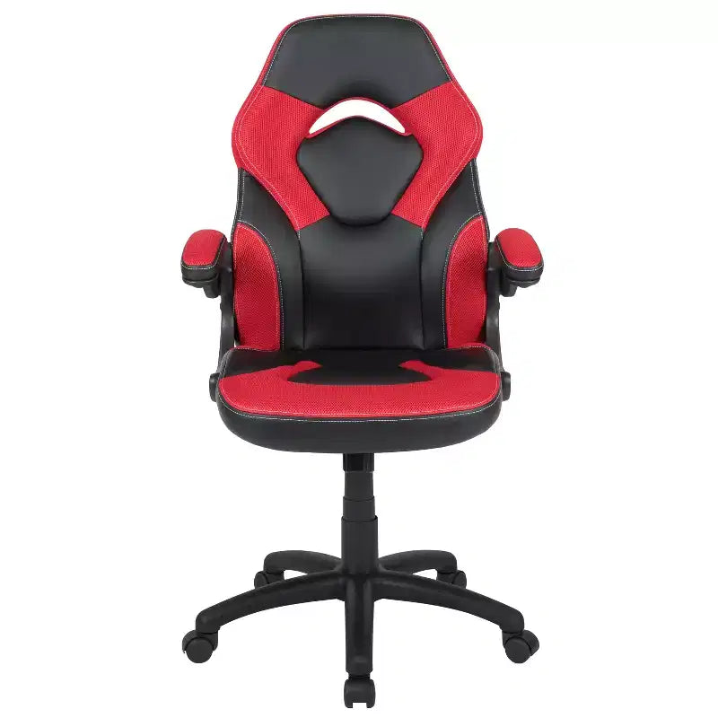 Sedia da gaming BlackArc High Back con rivestimento in similpelle, sedile girevole regolabile in altezza e braccioli imbottiti ribaltabili