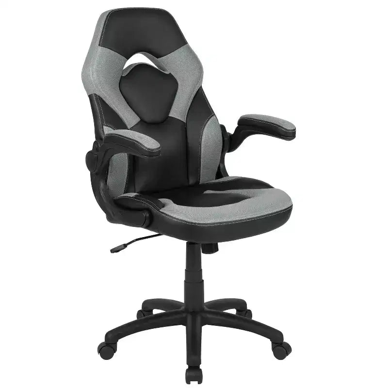 Sedia da gaming BlackArc High Back con rivestimento in similpelle, sedile girevole regolabile in altezza e braccioli imbottiti ribaltabili