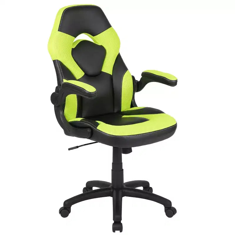 Sedia da gaming BlackArc High Back con rivestimento in similpelle, sedile girevole regolabile in altezza e braccioli imbottiti ribaltabili