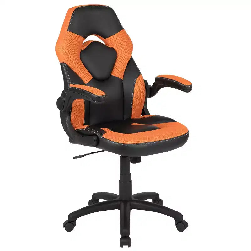 Sedia da gaming BlackArc High Back con rivestimento in similpelle, sedile girevole regolabile in altezza e braccioli imbottiti ribaltabili