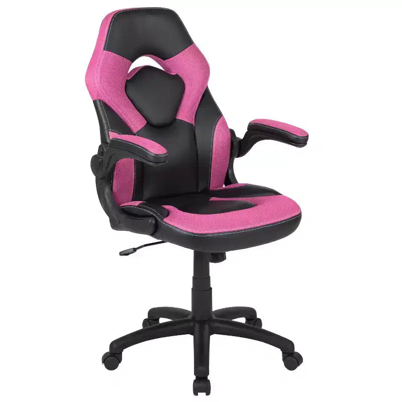 Sedia da gaming BlackArc High Back con rivestimento in similpelle, sedile girevole regolabile in altezza e braccioli imbottiti ribaltabili