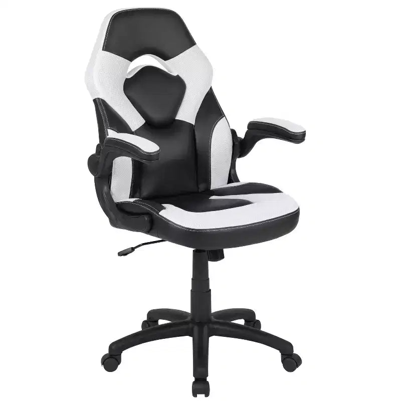 Sedia da gaming BlackArc High Back con rivestimento in similpelle, sedile girevole regolabile in altezza e braccioli imbottiti ribaltabili