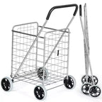 Costway Carrello Pieghevole per la Spesa Carrello Utilità Portatile per Spesa Lavanderia Viaggi