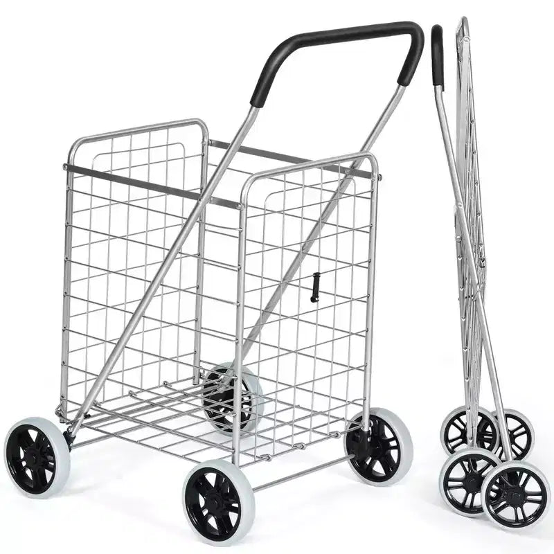 Costway Carrello Pieghevole per la Spesa Carrello Utilità Portatile per Spesa Lavanderia Viaggi