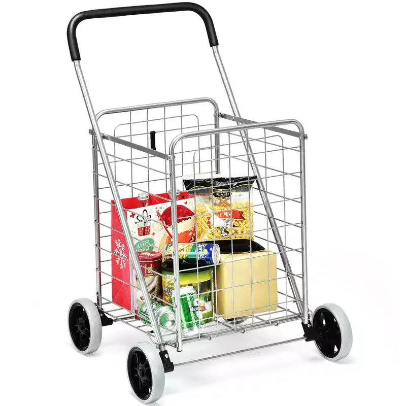Costway Carrello Pieghevole per la Spesa Carrello Utilità Portatile per Spesa Lavanderia Viaggi