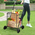 Costway Carrello Pieghevole per la Spesa Carrello Utilità Portatile per Spesa Lavanderia Viaggi