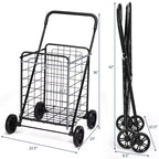 Costway Carrello Pieghevole per la Spesa Carrello Utilità Portatile per Spesa Lavanderia Viaggi