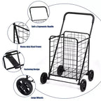 Costway Carrello Pieghevole per la Spesa Carrello Utilità Portatile per Spesa Lavanderia Viaggi