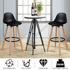 Costway Set di 2 Sgabelli da Bar Stile Metà Secolo, 72.5 cm, Sedie da Pranzo Pub con Sedile Imbottito in Pelle Nere