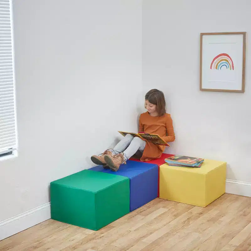 Pouf quadrato SoftZone, 4 pezzi