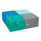 Pouf quadrato SoftZone, 4 pezzi