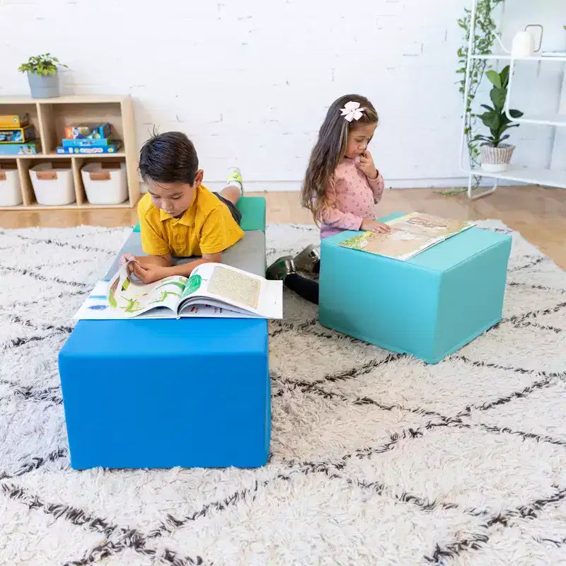 Pouf quadrato SoftZone, 4 pezzi