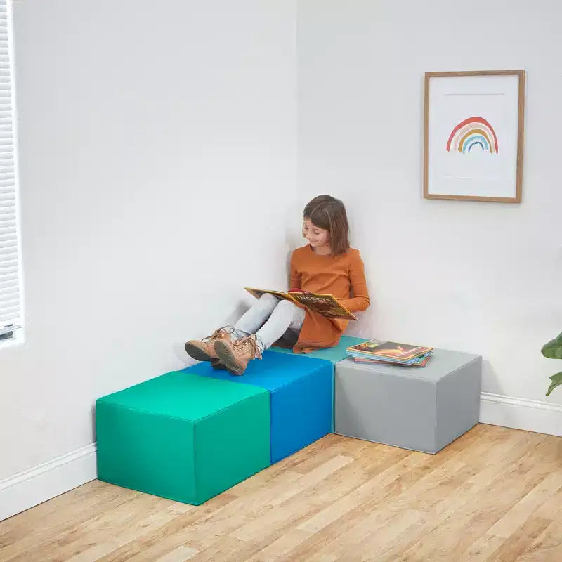 Pouf quadrato SoftZone, 4 pezzi