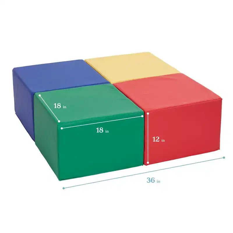 Pouf quadrato SoftZone, 4 pezzi