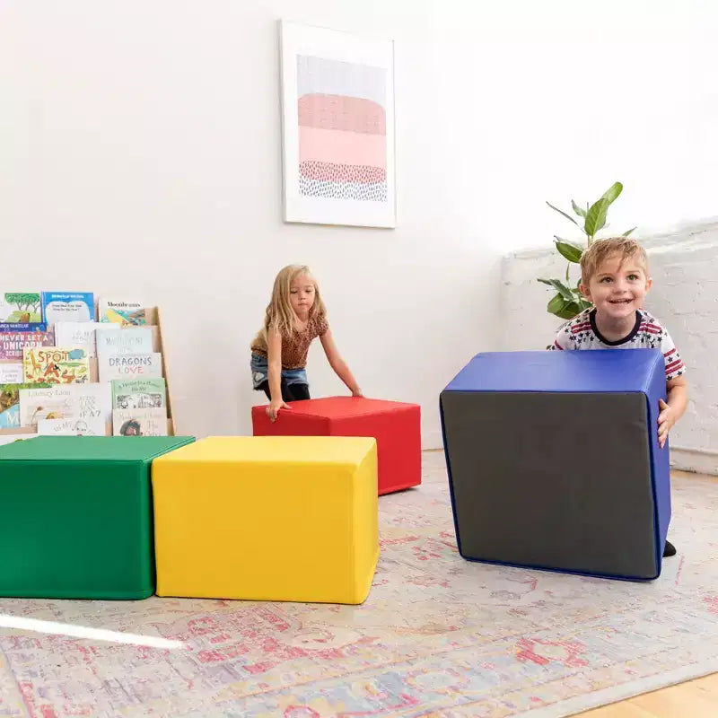 Pouf quadrato SoftZone, 4 pezzi
