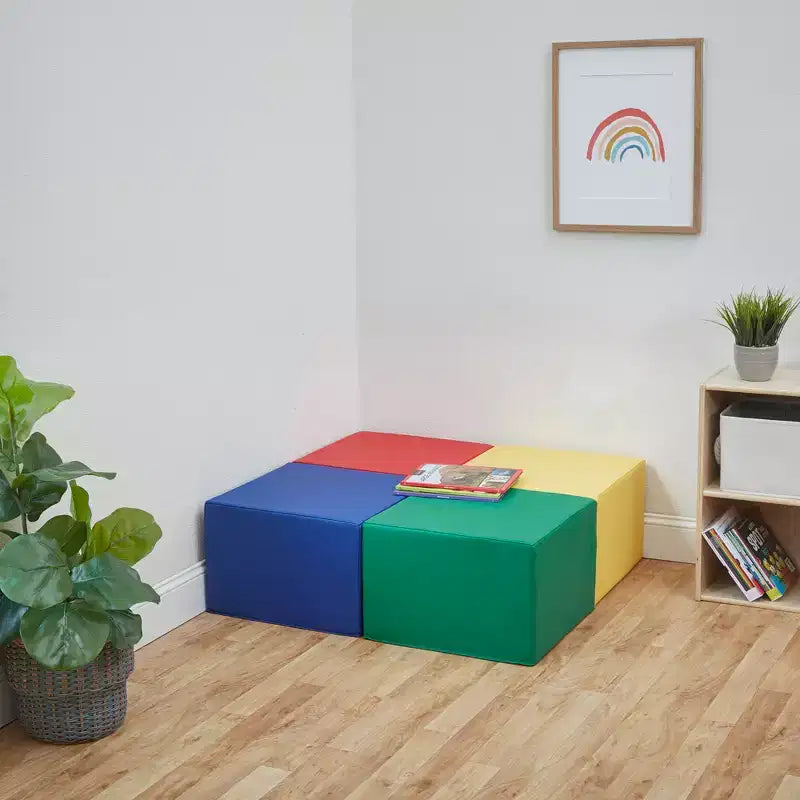 Pouf quadrato SoftZone, 4 pezzi