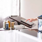 Carrello porta PC regolabile in altezza IRIS USA con tavolino laterale e postazione di lavoro dinamica su ruote, Supporto per laptop, Marrone