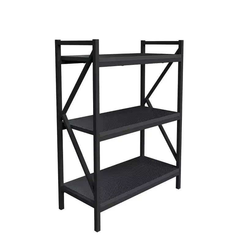 Lavish Home Libreria a 3 ripiani Tavolino console o Scaffale portaoggetti, Nero