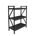 Lavish Home Libreria a 3 ripiani Tavolino console o Scaffale portaoggetti, Nero