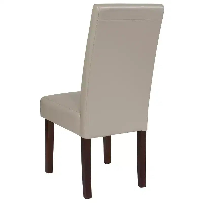 Emma and Oliver Quattro sedie Parsons di metà secolo e struttura in legno massello per cucina, sala da pranzo e altro ancora