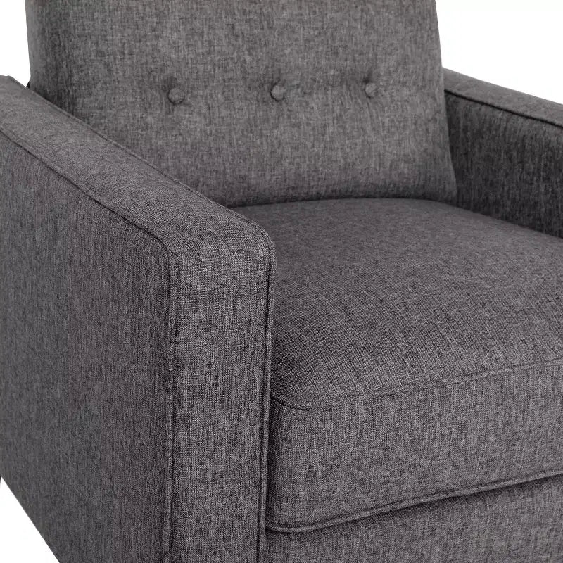 Poltrona reclinabile Darcy Merrick Lane, design moderno di metà secolo, imbottitura trapuntata, schienale ergonomico a spinta, per soggiorno