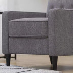 Poltrona reclinabile Darcy Merrick Lane, design moderno di metà secolo, imbottitura trapuntata, schienale ergonomico a spinta, per soggiorno